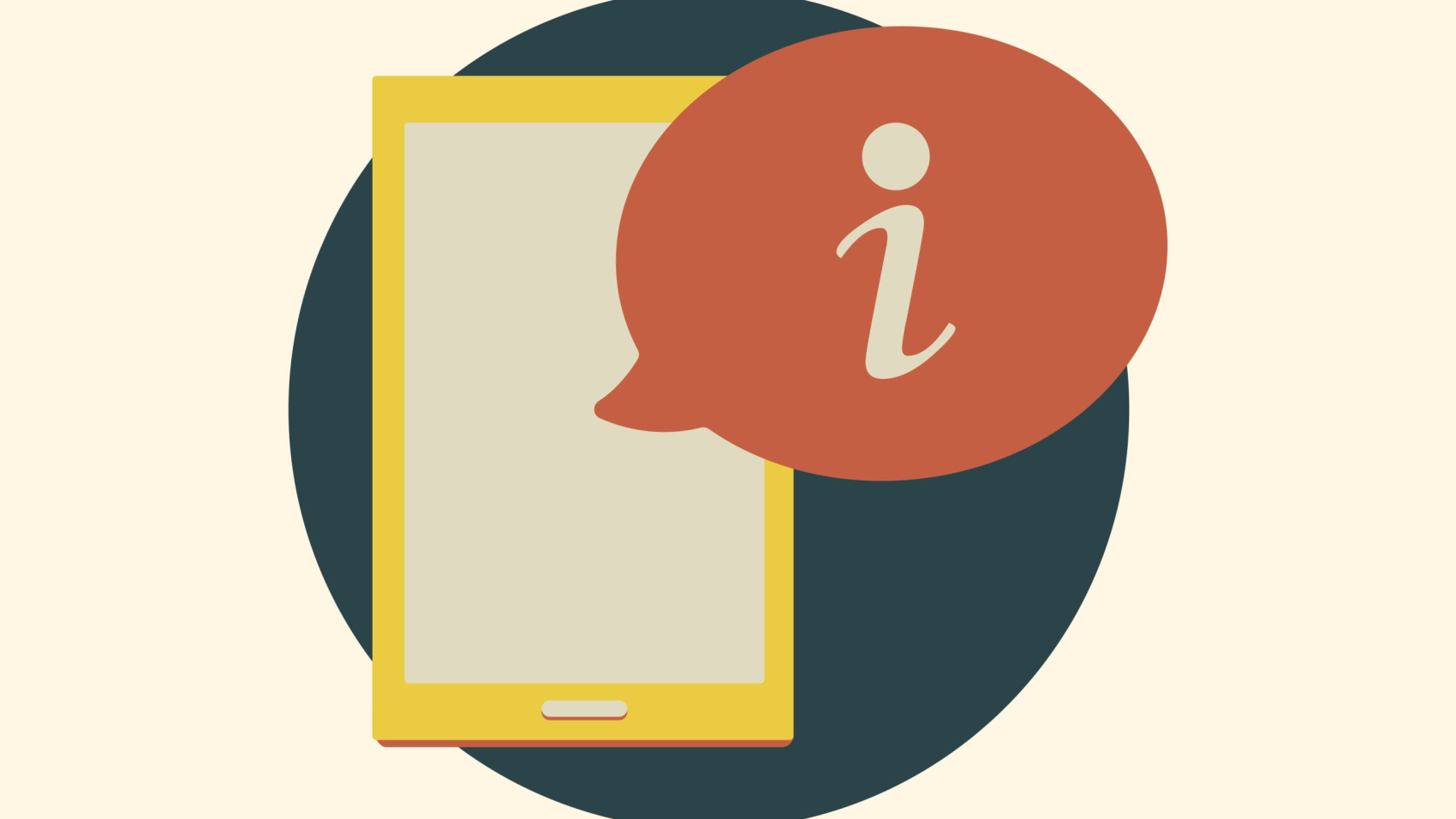 Illustration of digital device with alert icon