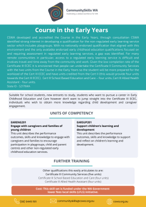 Course in the Early Years - 52179WA